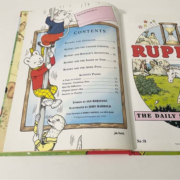 Vtg Rupert Bear Book The Daily Express Annual Storybook - Picture 7 of 16